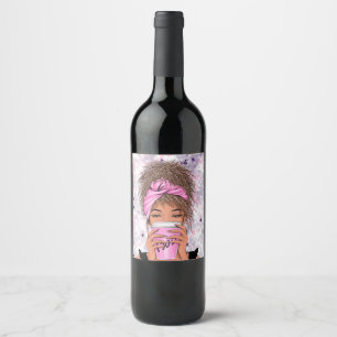 Lady Boss Life, Boss Babe Woman Briefkaart Gift La Wijn Etiket