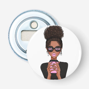 Lady Boss Life, Boss Babe Woman, Girl Boss Button Flesopener