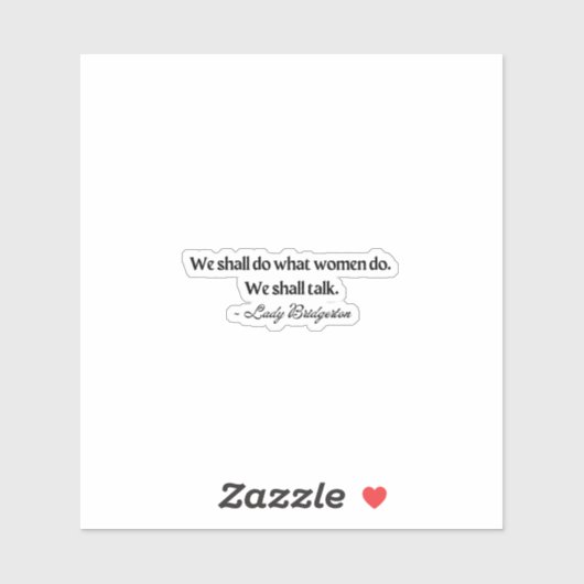 Lady Bridgerton Sticker (Vel)