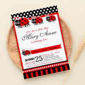Lady Bug Anniversaire Fête Invitation