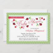 Lady Bug Baby shower Uitnodiging (Voorkant)