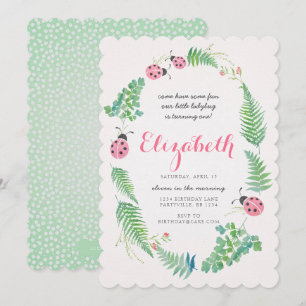 Lady Bug Birthday Uitnodiging