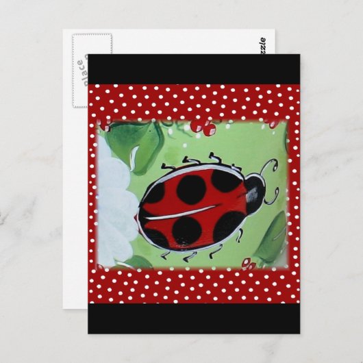 Lady Bug Briefkaart (Voorkant / Achterkant)