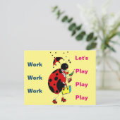 Lady Bug Briefkaart (Staand voorkant)