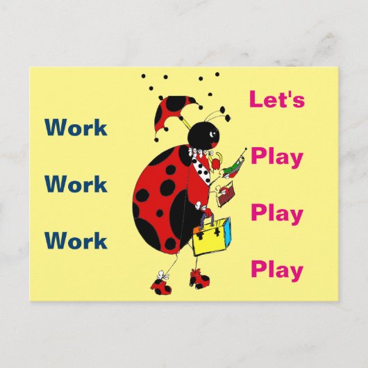 Lady Bug Briefkaart (Voorkant)