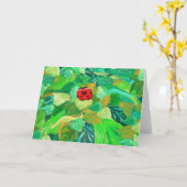 Lady Bug - Carte de voeux (Fleur jaune)