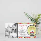 Lady Bug & Cupcake Carte photo de l'invitation (Debout devant)
