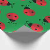 Lady Bug Cute 1st Birthday Party Cadeaupapier (Hoek)