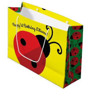 Lady Bug Cute 1st Birthday Party Groot Cadeauzakje