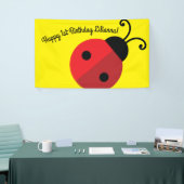 Lady Bug Cute 1st Birthday Party Spandoek (Beurs)
