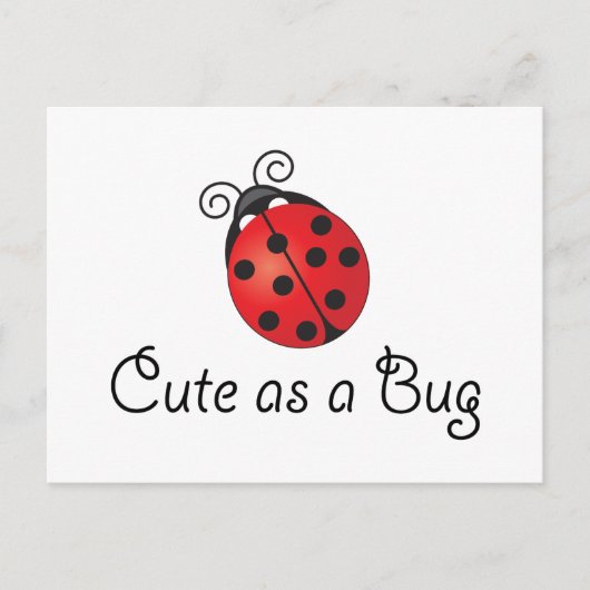 Lady Bug - Cute as a Bug Briefkaart (Voorkant)
