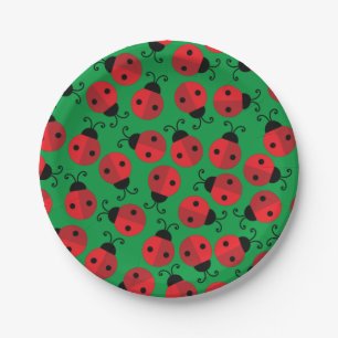Lady Bug Cute Kind 1e verjaardag Papieren Bordje