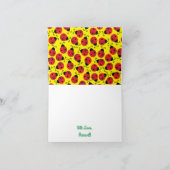 Lady Bug Cute Kind Ladybug Birthday Party Kaart (Binnen)