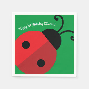 Lady Bug Cute Kind Ladybug Birthday Party Servet