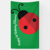 Lady Bug Cute Kind Ladybug Birthday Party Spandoek (Verticaal)