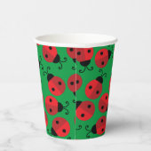 Lady Bug Cute Kinder 1e verjaardag Papier Cups Papieren Bekers (Rechts)