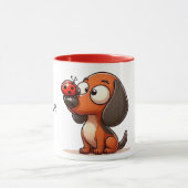 Lady Bug Dachshund Mok (Midden)