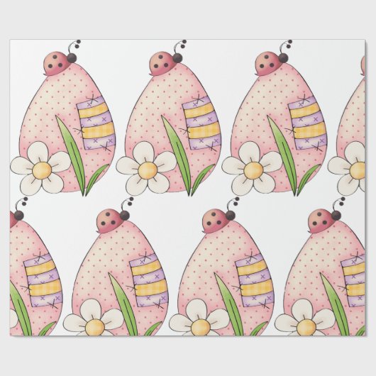 Lady Bug Easter Egg Cadeaupapier (Vlak)