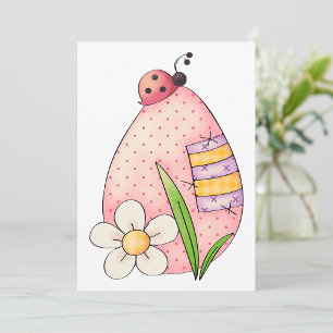 Lady Bug Easter Egg Kaart