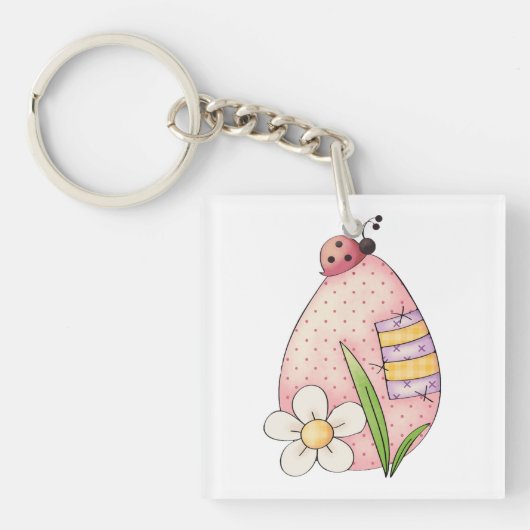 Lady Bug Easter Egg Sleutelhanger (Voorkant)