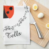 Lady Bug - Een dame vertelt nooit gepersonaliseerd Theedoek (Quarter Fold)