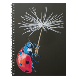 Lady Bug en Paardenbloem Zaad spiraal gebonden not Notitieboek