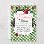 Lady Bug Garden Tea and Cakes Party Invitation (Devant)