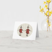 Lady bug huwelijksbanden kaart (Gele Bloem)