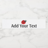 Lady bug illustratie gepersonaliseerd waterfles etiket (Enkel label)