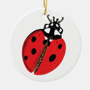 Lady Bug Illustratie Keramisch Ornament