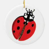 Lady Bug Illustratie Keramisch Ornament (Achterkant)