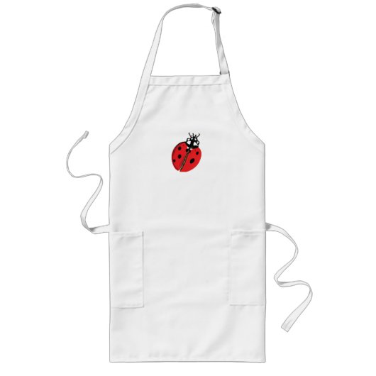 Lady Bug Illustratie Lang Schort (Voorkant)
