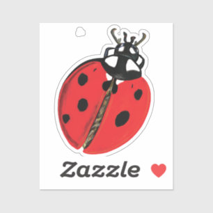 Lady Bug Illustratie Sticker