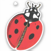 Lady Bug Illustratie Sticker (Voorkant)