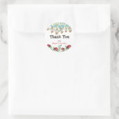 Lady Bug in Greenery Garden Dank u Ronde Sticker (Tas)