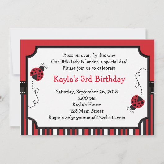 Lady Bug Invitation (Devant)