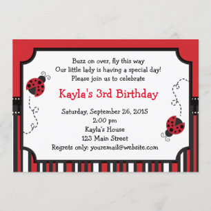Lady Bug Invitation