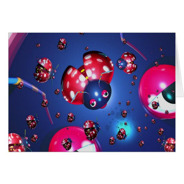 Lady bug-kaart (Voorkant Horizontaal)