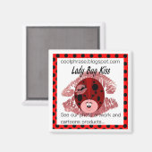 Lady Bug Kiss Magnet Magneet (Voorkant / Achterkant)
