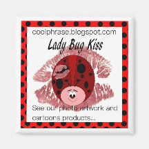 Lady Bug Kiss Magnet