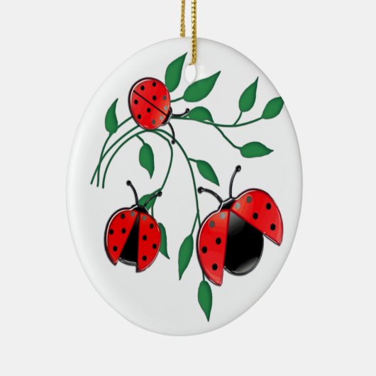 Lady Bug, Lady Bugs Keramisch Ornament (Rechts)