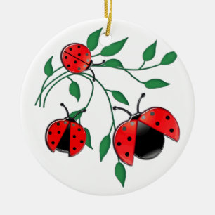 Lady Bug, Lady Bugs Keramisch Ornament