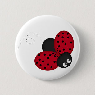 Lady Bug Luck pin Ronde Button 5,7 Cm