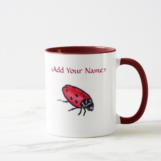 Lady Bug Mug (Personnaliser avec le nom) (Droite)