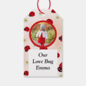 lady bug party photo cadeaulabel (Achterkant)