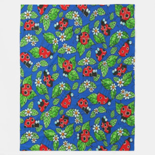 LADY BUG QUILT (gesimuleerde) fleece dekens