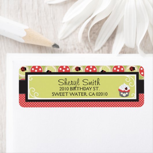 Lady Bug Retourlabel Etiket (Insitu)