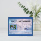 Lady Bug Stamp Airmail Carte postale (Debout devant)