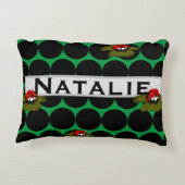 Lady Bug Sur Lilly Pad Accent Coussin (Dos)