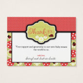 Lady Bug TY Gift Label Visitekaartje (Achterkant)